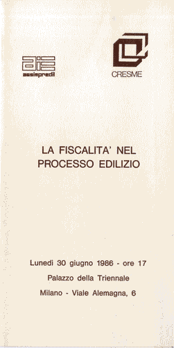 Image for Pieghevole dell'incontro "La fiscalità nel processo edilizio"