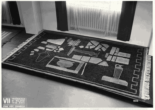 Image for VII Triennale - Mostra dell'E.N.A.P.I. - Tappeti - Tappeto di lana annodato di Enrico Ciuti