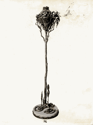 Image for II Biennale - Sezione romagnola - Lampada in ferro battuto di Giannetto Malmerendi