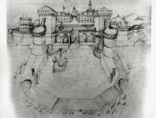 Image for IX Triennale - Studi sulle proporzioni - Riproduzione di una pagina appartenente al manoscritto cartaceo "Trattato di architettura" di Francesco di Giorgio Martini