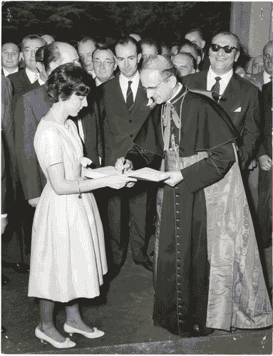 Image for XII Triennale - Inaugurazione - Cardinale Giovanni Battista Montini - Ivan Matteo Lombardo - Tommaso Ferraris - Giuseppe Togni ministro dei Lavori Pubblici