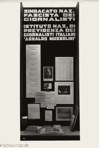 Image for V Triennale - Mostre nel parco - Padiglione della stampa - Stampa italiana contemporanea - Vetrina del Sindacato Nazionale Fascista dei Giornalisti