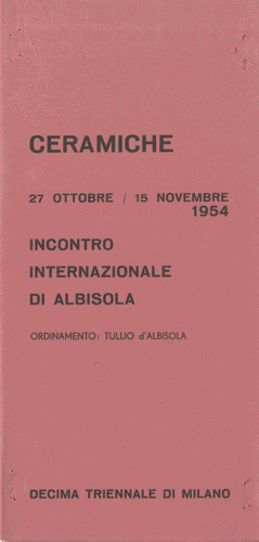Image for Pieghevole "Ceramiche. Incontro Internazionale di Albisola"