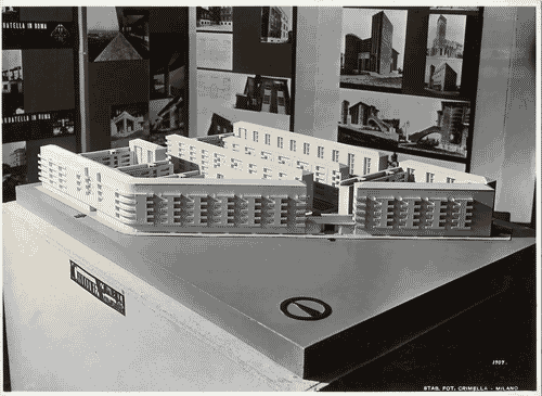 Image for V Triennale - Mostra internazionale di architettura moderna - I° galleria dell'Italia - Italia che si rinnova - Modello in scala delle nuove case popolari per I.C.P. di Milano di Cesare e Maurizio Mazzocchi