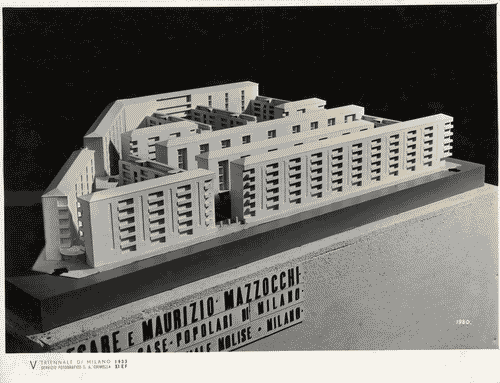 Image for V Triennale - Mostra internazionale di architettura moderna - I° galleria dell'Italia - Italia che si rinnova - Modello in scala delle nuove case popolari per I.C.P. di Milano di Cesare e Maurizio Mazzocchi