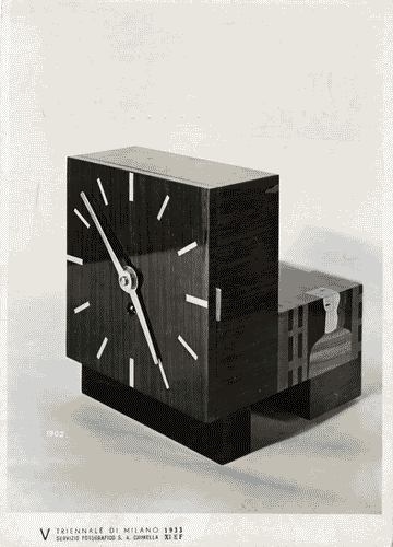 Image for V Triennale - Arti decorative e industriali - Sala dell'E.N.A.P.I. - Mobili e oggetti di legno - Orologio in legno intarsiato