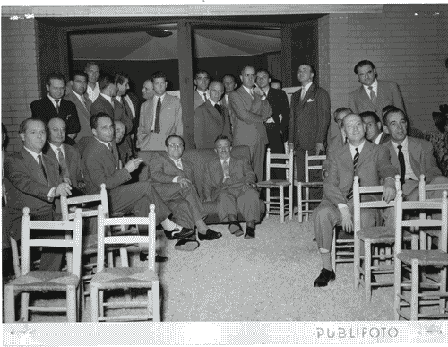 Image for X Triennale - Visita dell'on. Giuseppe Romita, Ministro dei Lavori Pubblici - Ivan Matteo Lombardo - Agnoldomenico Pica - Cesare Valle