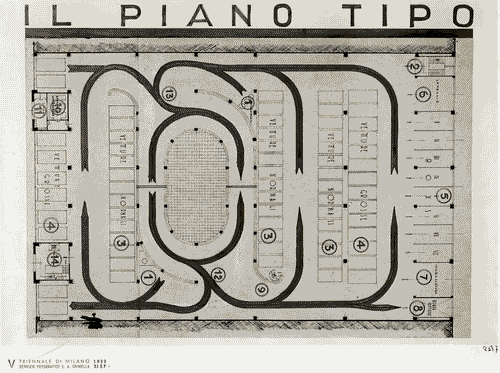 Image for V Triennale - Mostra internazionale di architettura moderna - I° galleria dell'Italia - Progetti di edifici tipici - Autorimesse - Autorimessa urbana per 600 macchine di Michele Leonarduzzi