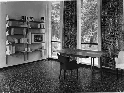 Image for X Triennale - Parco Sempione - Padiglione per esposizione di mobili di serie - Spazio soggiorno - Osvaldo Borsani