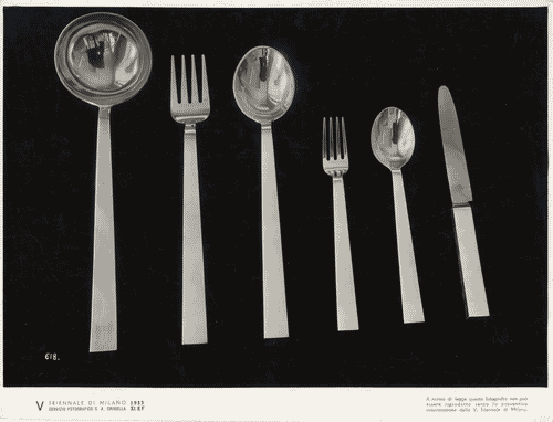 Image for V Triennale - Arti decorative e industriali - Sala dell'E.N.A.P.I. - Argenteria - Posate in argento