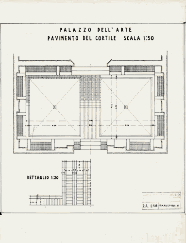 Image for Palazzo dell'Arte - Disegni di progetto - Particolare costruttivo del pavimento del cortile