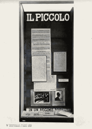 Image for V Triennale - Mostre nel parco - Padiglione della stampa - Stampa italiana contemporanea - Vetrina de "Il piccolo"