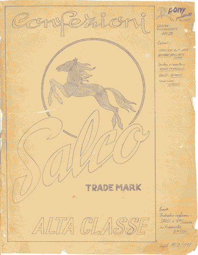 Image for Bozzetto per quadro fluorescente "Confezioni Salco. Alta classe"