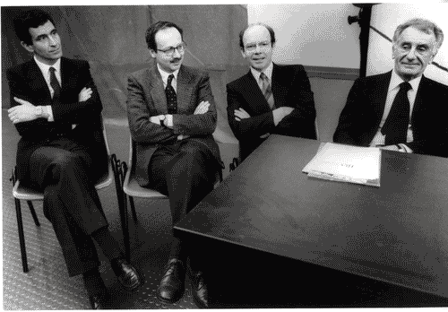 Image for La ricostruzione della città. Berlino, IBA 1987 - Conferenza stampa - Marco Cavallotti - Nicolin, Pierluigi - Bellini, Mario - Frattini, Gianfranco