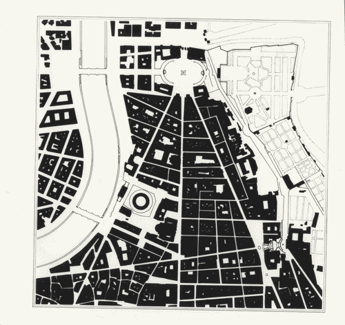 Image for Le città immaginate - Nove progetti per nove città. Sezione progettuale -Roma (La città politica. Il Parlamento e i nuovi ministeri) - Planimetriadell'esistente dell'area di intervento di Colin Rowe