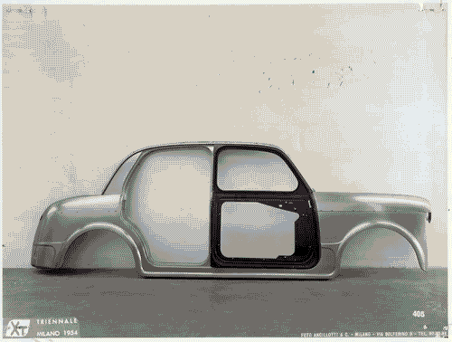 Image for X Triennale - Mostra dell'industrial design - Vettura FIAT 1100 - Fiancata