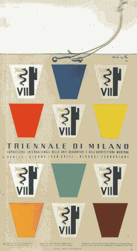 Image for Cartello promozionale per mezzi pubblici dell'Esposizione con disegno di Enrico Ciuti