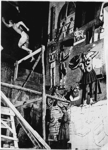 Image for V Triennale - Lavori di allestimento - Salone delle Cerimonie - Pittura murale "cultura italiana" di Giorgio de Chirico