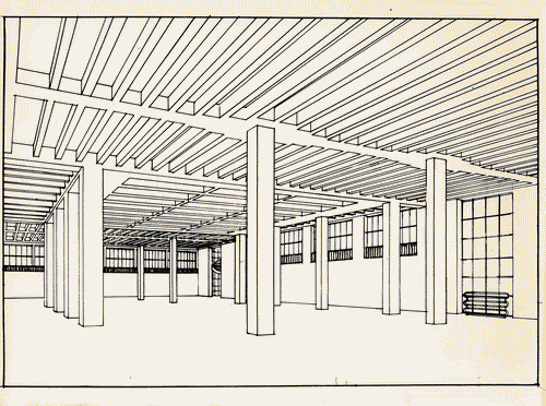 Image for Palazzo dell'Arte - Disegni di progetto - Disegno di sala espositiva al piano terra