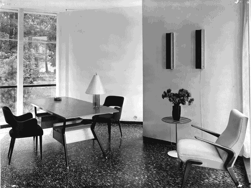 Image for X Triennale - Parco Sempione - Padiglione per esposizione di mobili di serie - spazio corridoio-ingresso - Osvaldo Borsani