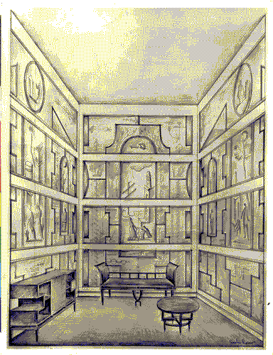 Image for IV Triennale - Galleria dei decoratori - Sala dei cavallini - Bozzetto diGiulio Rosso