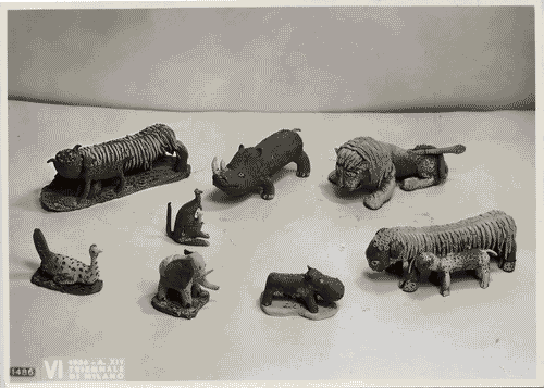 Image for VI Triennale - Mostra delle Scuole d'arte - Istituto Superiore per le industrie artistiche di Monza - Gruppo di animali in paste colorate