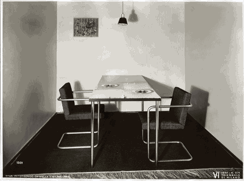 Image for VI Triennale - Padiglione nel parco Sempione. Mostra dell'abitazione - Alloggio n. 3: tipo di alloggio per tre persone - Zona pranzo