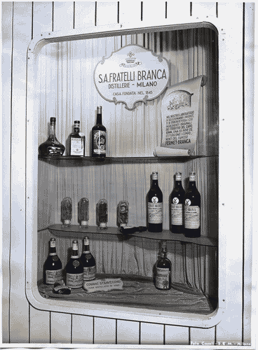 Image for VIII Triennale - Sosta pubblicitaria - Vetrina espositiva distillerie Fernet Branca.