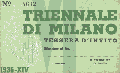 Image for Tessera d'invito di colore verde, con logo rivisitato, timbrata non assegnata