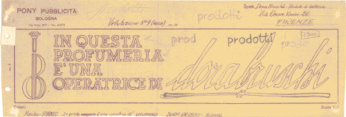 Image for Bozzetto per pubblicità "in questa profumeria è una operatrice Dora Bruschi"