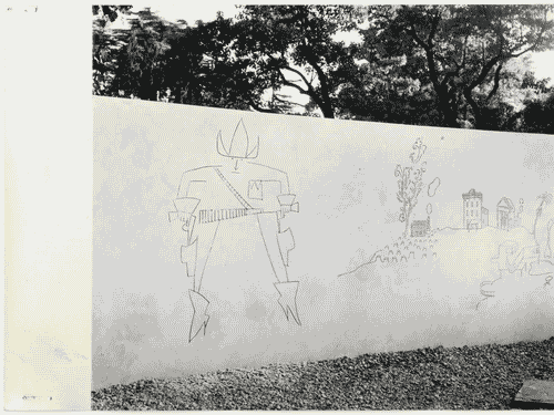 Image for X Triennale - Parco Sempione - Labirinto dei ragazzi - Gruppo B.B.P.R. - Lodovico Barbiano di Belgiojoso - Enrico Peressutti - Ernesto Nathan Rogers- Graffiti di Saul Steinberg