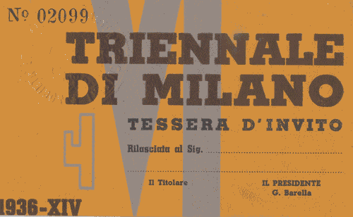 Image for Tessera d'invito di colore arancione, con logo rivisitato, timbrata non assegnata