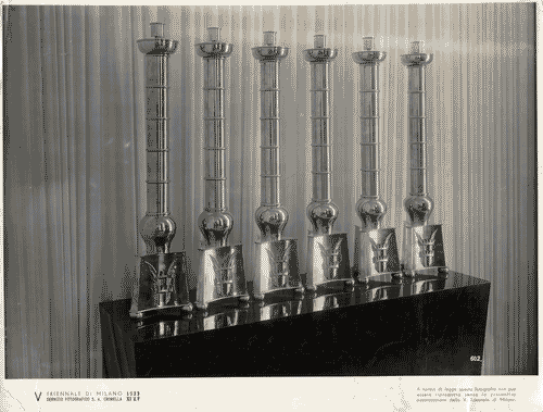 Image for V Triennale - Mostre nel parco - Padiglione della mostra d'arte sacra - Candelieri di bronzo di Ottavio Cabiati