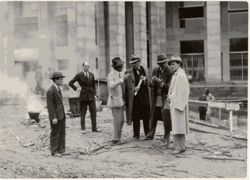 Image for Sopralluogo ai lavori di costruzione del Palazzo dell'Arte - Marcello Visconti di Modrone - Giulio Barella - Carlo Alberto Felice