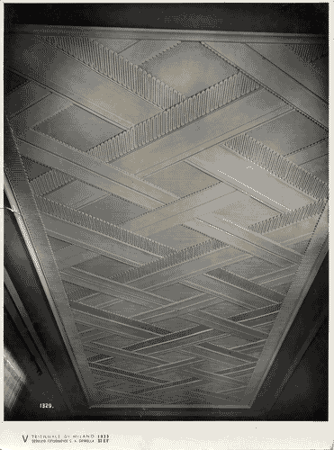 Image for V Triennale - Arti decorative e industriali - La Strada-Mostra d'ambienti moderni - Soffitto a stucco