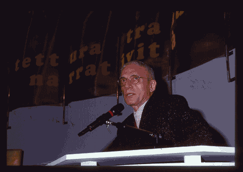 Image for Alessandro Mendini durante l'intervento "L'architettura tra autonomia e narratività"