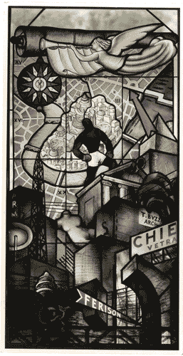 Image for IV Triennale - Ingresso laterale di destra - Vetrata