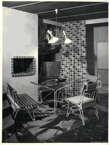 Image for IX Triennale - Abitazione - Alloggio n. 8: interno di casa per vacanze - Renato G. Angeli - Ico Parisi - Gianni Saibene - Soggiorno