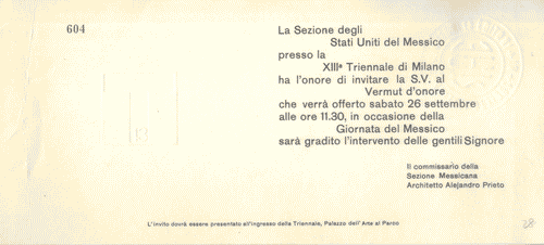 Image for Invito al "Vermut d'onore" in occasione della Giornata del Messico
