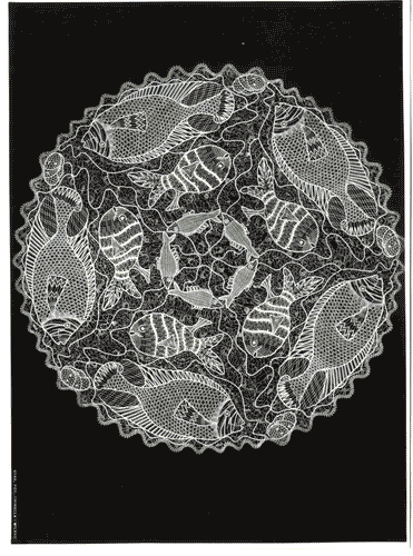 Image for XI Triennale - Mostra delle Produzioni d'arte - Sezione dei pizzi, ricami, alabastri - Merletto a tombolo con disegno di pesci - Helga Ehall