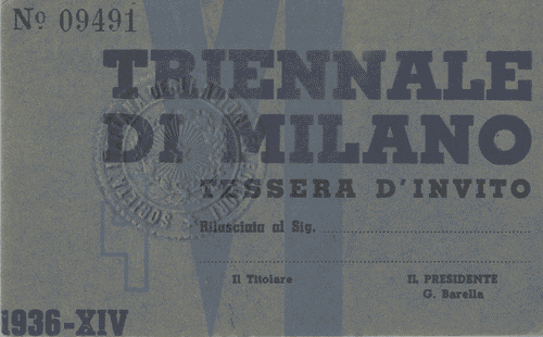 Image for Tessera d'invito di colore blu, con logo rivisitato, timbrata non assegnata