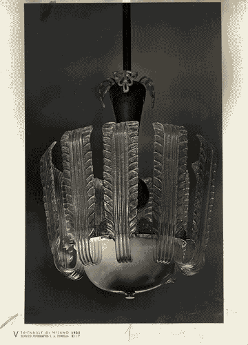 Image for V Triennale - Arti decorative e industriali - Cristalli-metalli-illuminazione - Lampadario di cristallo Venini