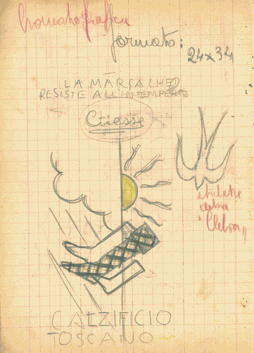 Image for Bozzetto per pubblicità "Citiesse, Calzificio Toscano Cesare Taddei, San Giovanni Valdarno"