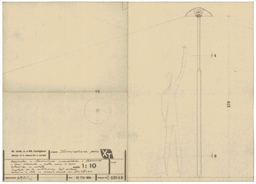 Image for Parco. Sistemazione di panchine e lampioni. Lampione