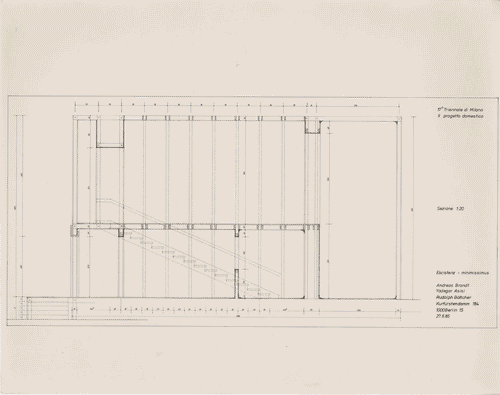 Image for Il progetto domestico - Sezione del progetto di Exsistenz-minimissimus diAndreas Brandt