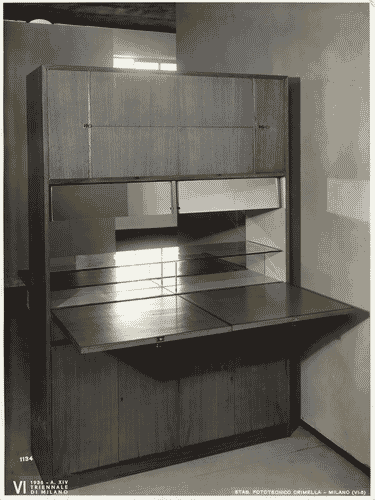 Image for VI Triennale - Padiglione nel parco Sempione. Mostra dell'abitazione - Alloggio n. 6: ufficio per piccole aziende a orario unico - Mobile da refezione