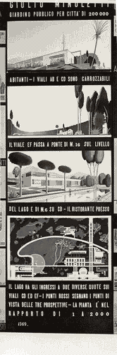 Image for V Triennale - Mostra internazionale di architettura moderna - I° galleria dell'Italia - Progetti di edifici tipici - Giardini - Giardino pubblico per città di 200.000 abitanti di Giulio Minoletti