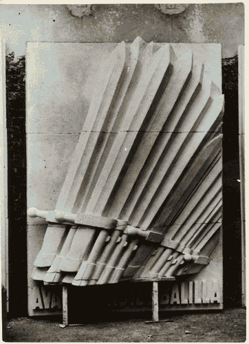 Image for V Triennale - Mostre nel parco - Padiglione della stampa - Stampa italiana contemporanea - Bassorilievo che raffigura le Avanguardie e i Balilla di Mario Sironi