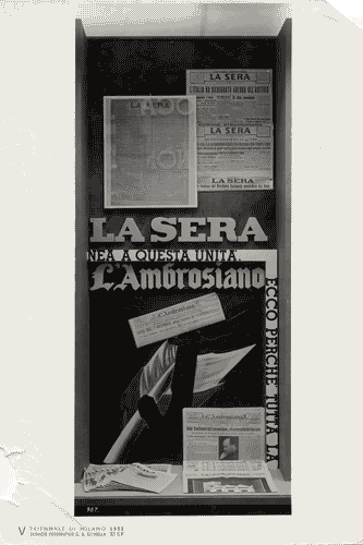 Image for V Triennale - Mostre nel parco - Padiglione della stampa - Stampa italiana contemporanea - Vetrina de "La Sera" e "L'Ambrosiano"