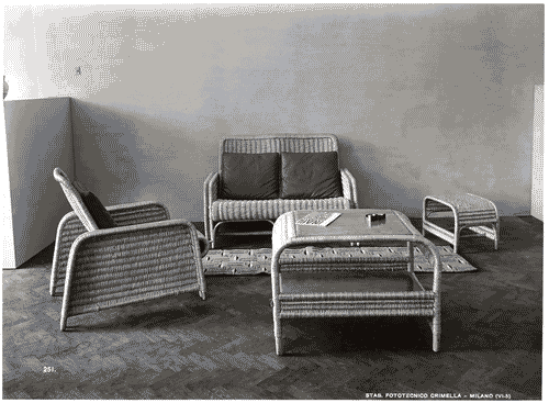 Image for V Triennale - Arti decorative e industriali - Sala dell'E.N.A.P.I. - Mobili di vimini-paglia-raphia - Salottino in vimini